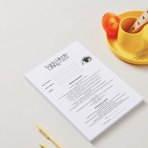 Karta klienta: lifting rzęs